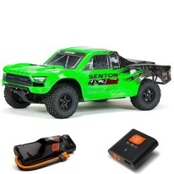 Arrma 1/10 Senton 4X2 Boost Mega 550 Brushed Short Course Truck RTR With Battery & Charger, Green #ARA4103SV4T1